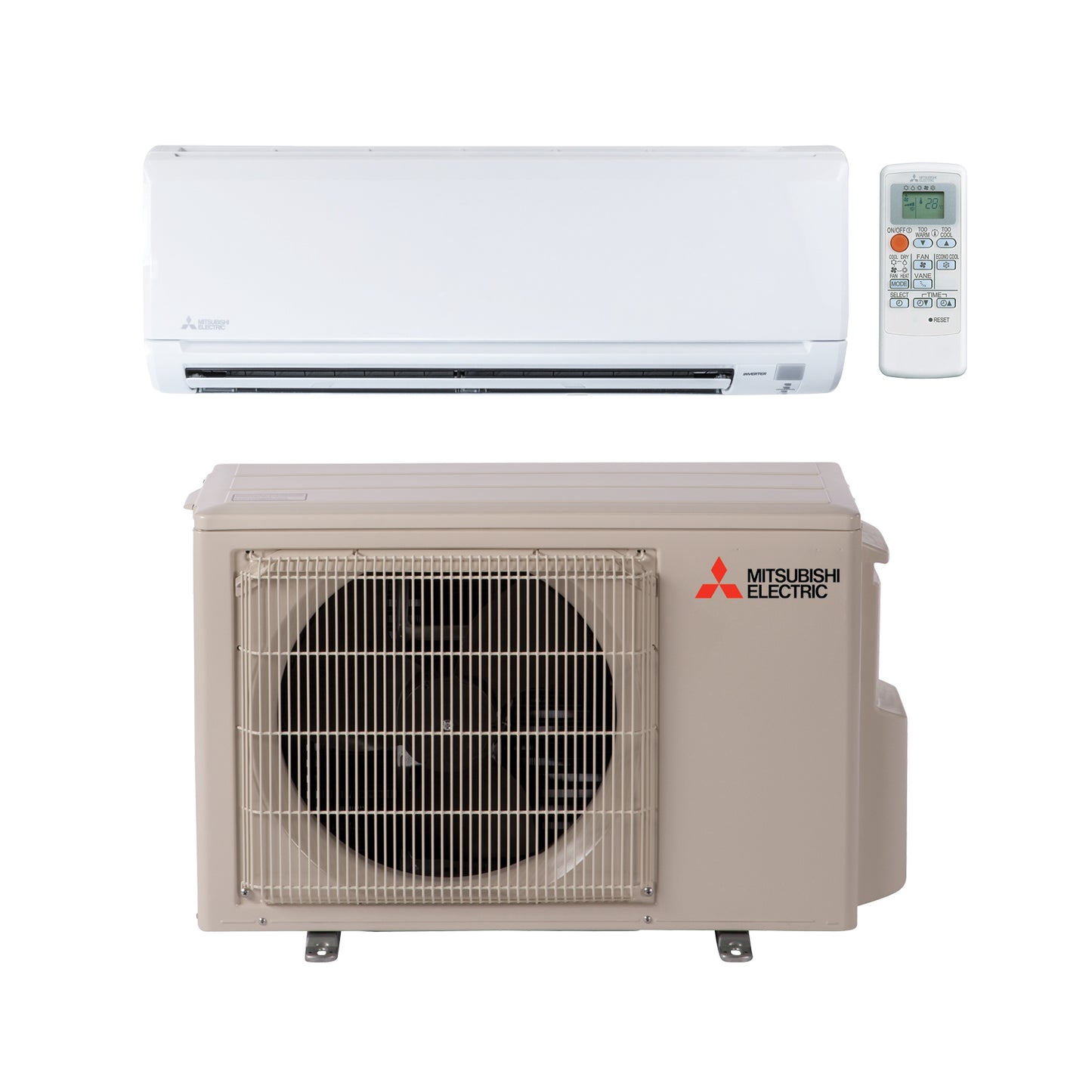 Mitsubishi Electric Inv. Split Unit 9,000Btuh, HM model, Seer 18, 220/1/60, R410a