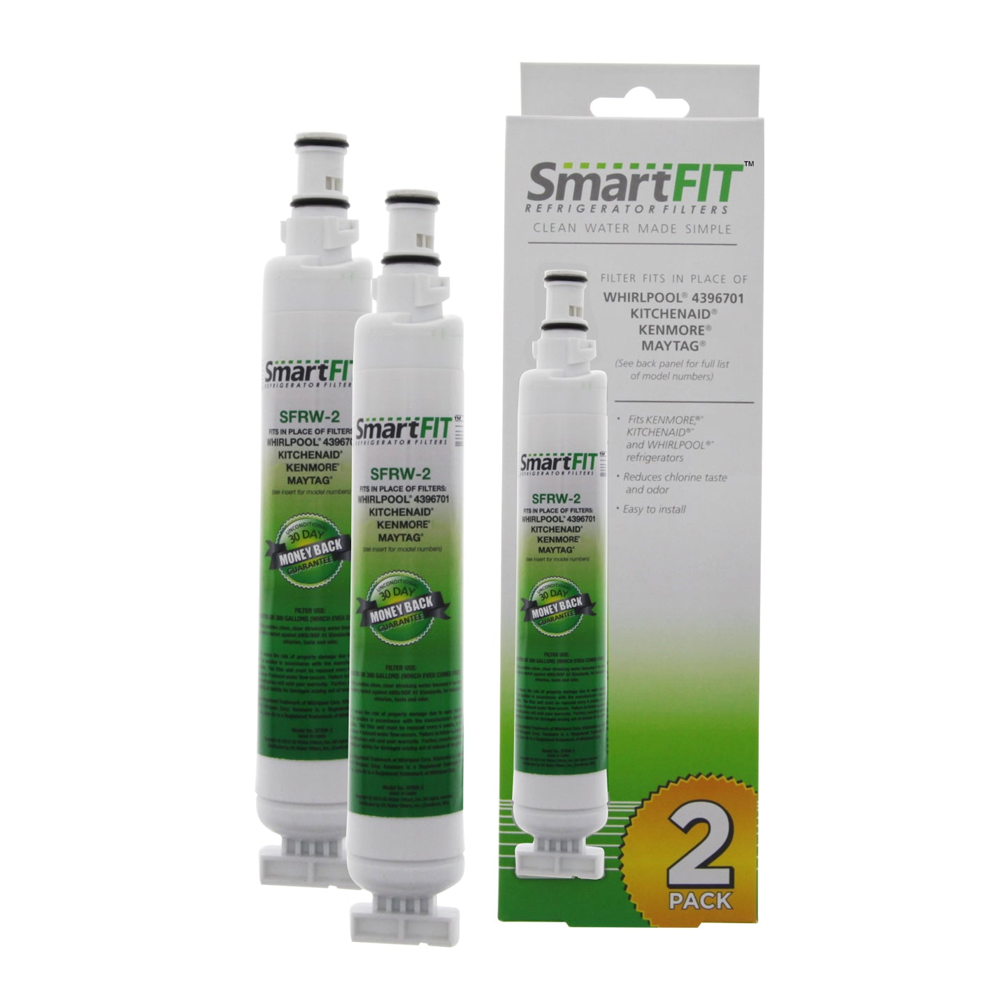 SmartFit Refrigerator Filters Water Filter; 4396701 2PK ProTec